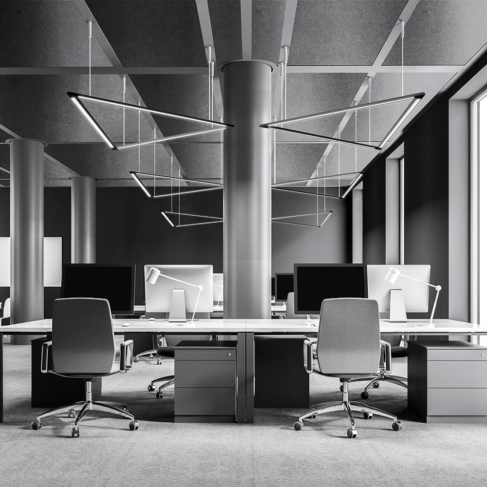 INTERIOR REGLETA LED 18W 4000K NEGRO