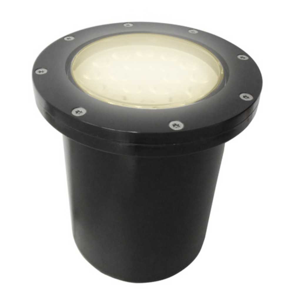 LÁMPARA DE EXTERIOR LED CUENCA V TECNOLITE DE PISO EMPOTRABLE 18W LUZ SUAVE CÁLIDA LED INTEGRADO