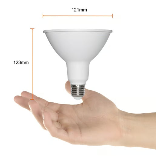 FOCO PAR38 LED 18 W BASE E27 LUZ CALIDA BRILLANTE MULTIVOLTAJE IP65 NO ATENUABLE