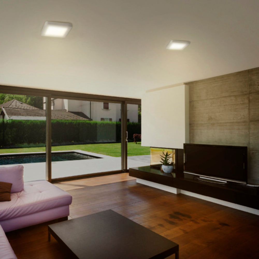 LÁMPARA DE INTERIOR LED ALGEDI III TECNOLITE PARA SOBREPONER 18W LUZ SUAVE CÁLIDA *** OFRECER 86491 ***