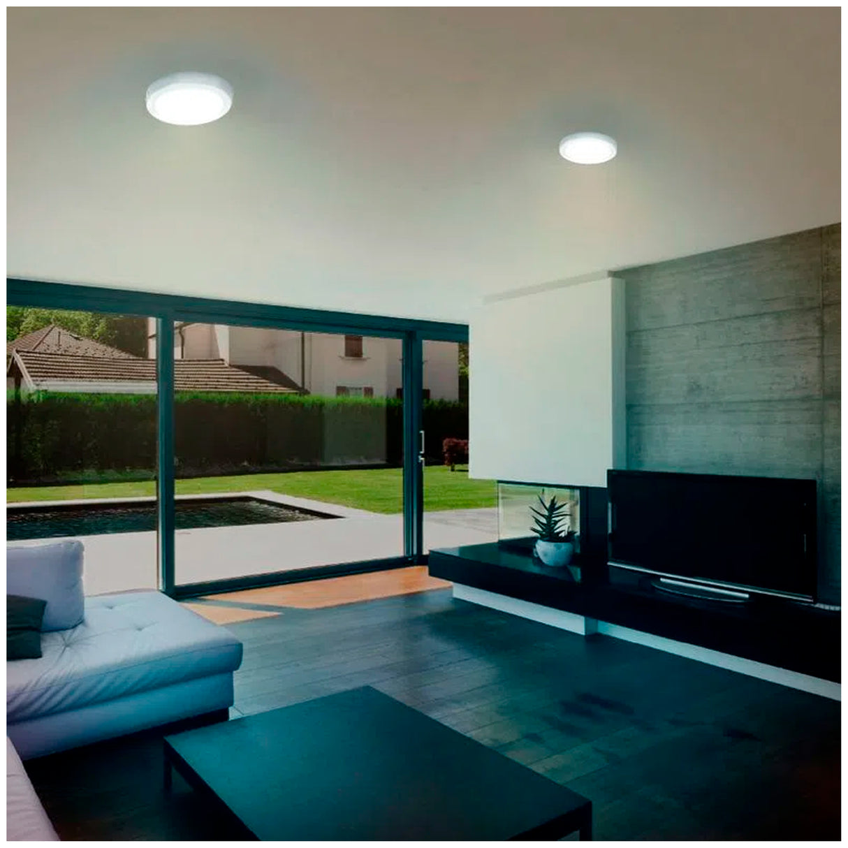 KIT DE 5 LAMPARAS LED ANKAA III PARA SOBREPONER EN PLAFON 18W LUZ DE DIA LED INTEGRADO NO ATENUABLE COLOR BLANCO TECNOLED