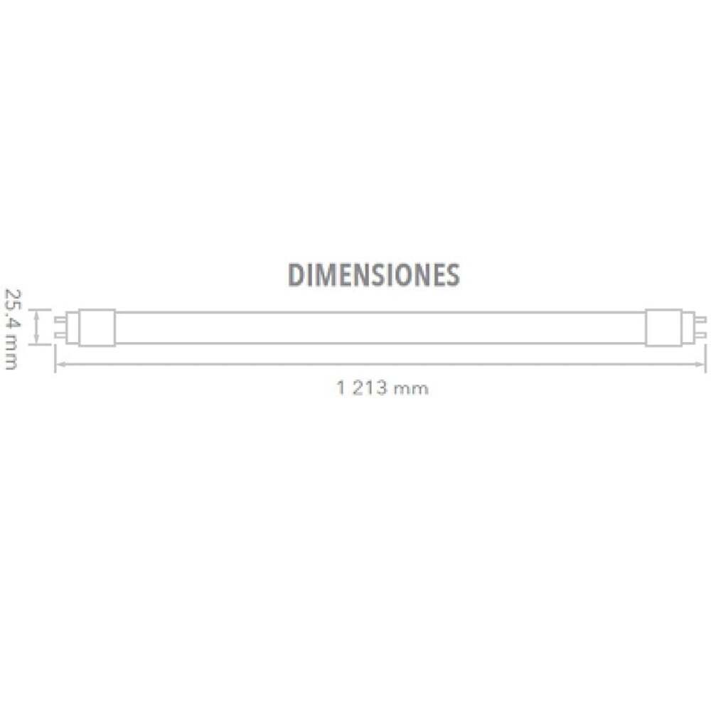 TUBO LED OGMA II TECNOLITE 18W TRANSPARENTE LUZ BLANCA NEUTRA BASE G13 ***CONEXION AMBOS LADOS***