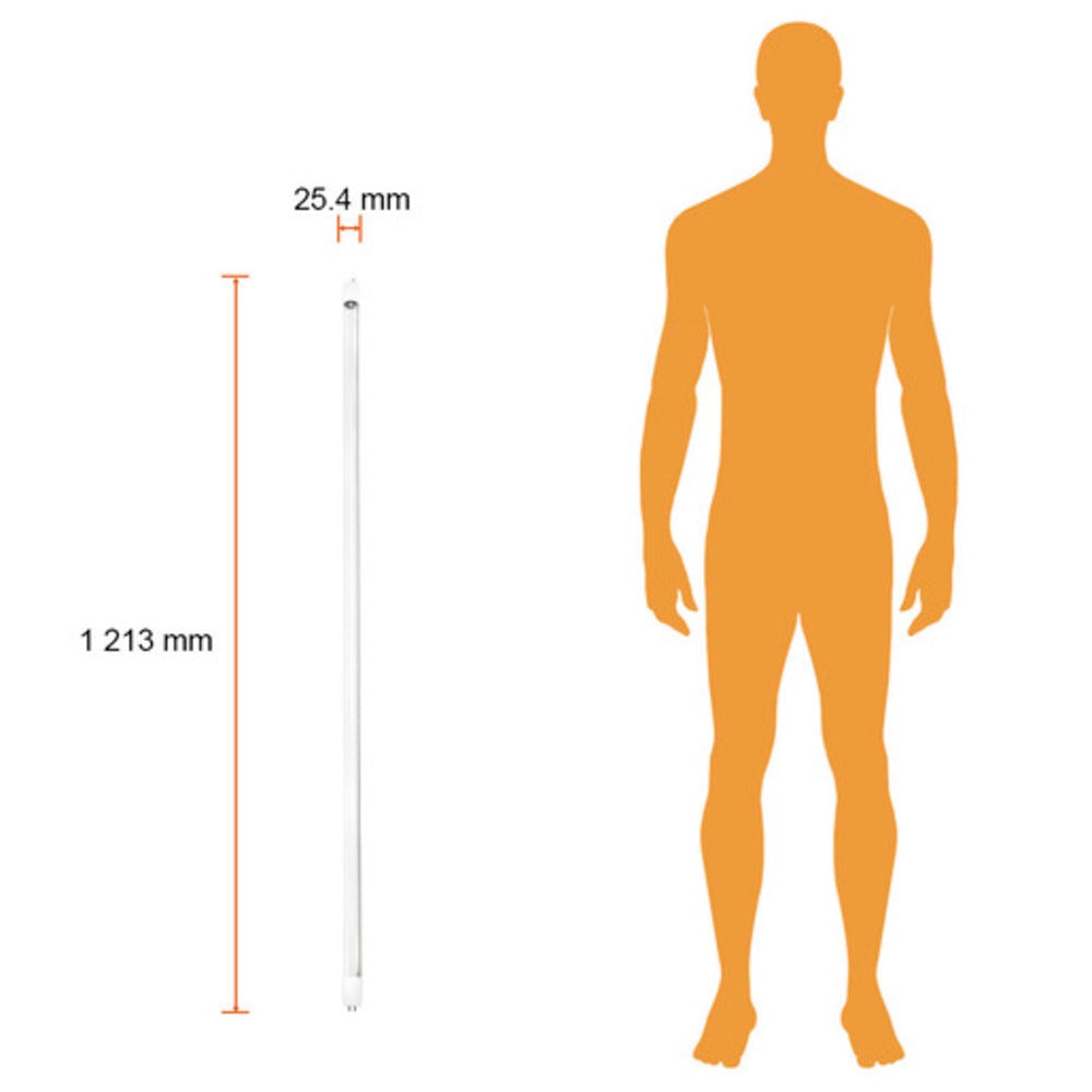 TUBO LED OGMA II TECNOLITE 18W TRANSPARENTE LUZ DE DÍA BASE G13 ***CONEXION AMBOS LADOS***