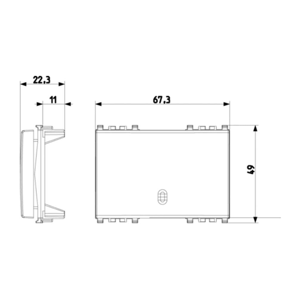 TECLA INTERCAMBIABLE 3 MOD. ILUMINABLE METAL ARKE VIMAR