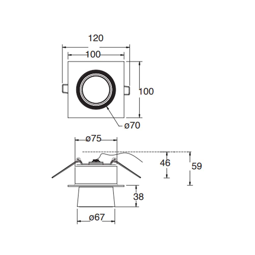 LUMINARIA TELESCOPIO ESTEVEZ DE 3" BASE GU5.3 FOCO MR16 BLANCO ***HAE2025***