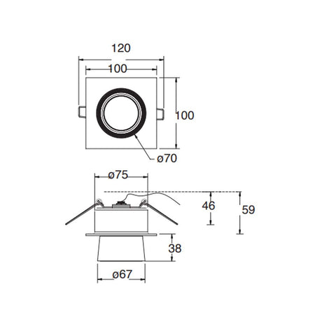 LUMINARIA TELESCOPIO ESTEVEZ DE 3" BASE GU5.3 FOCO MR16 BLANCO ***HAE2025***