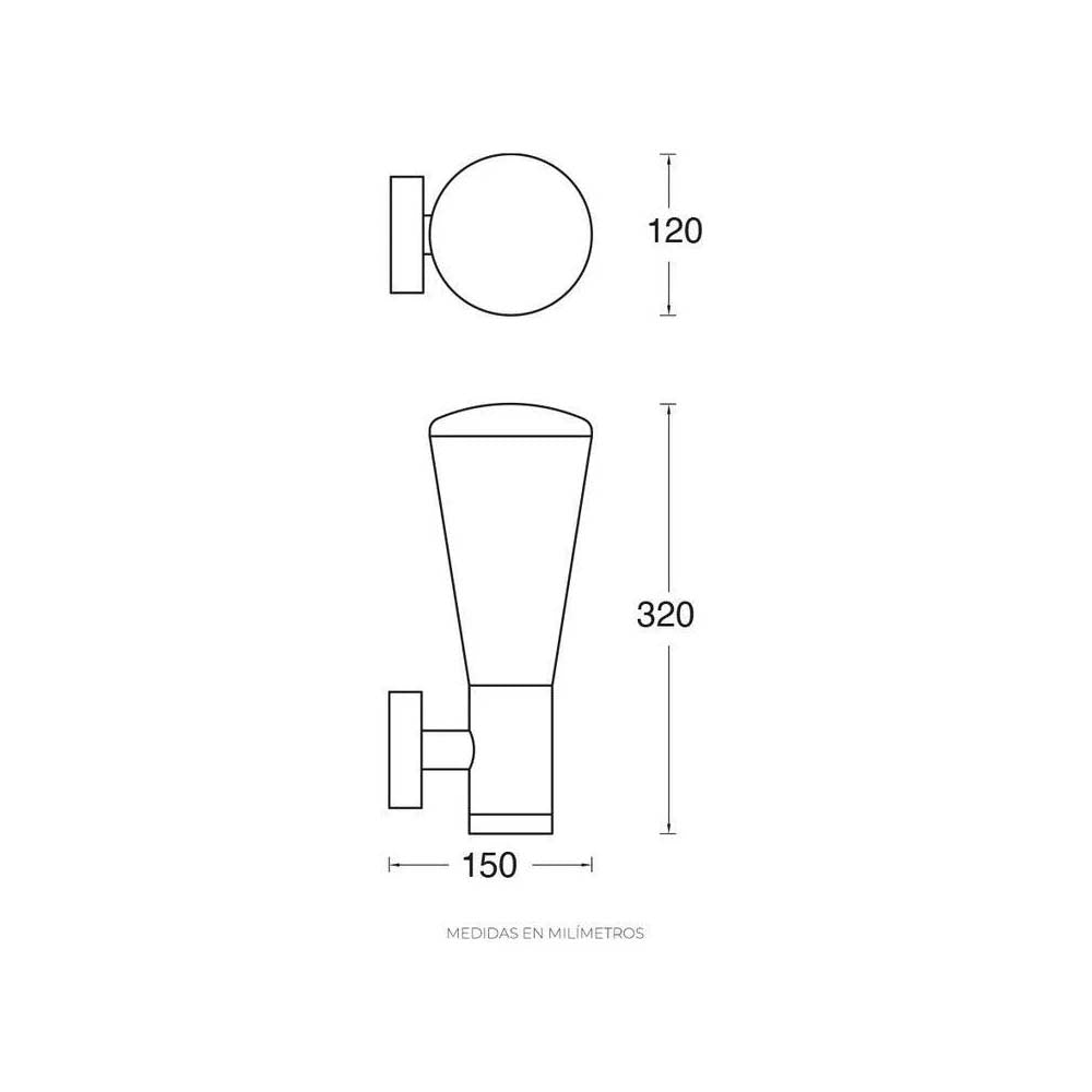 ARBOTANTE VASE IP54 9W LED LUZ CALIDA IP54 ESTEVEZ ***HAE2025***