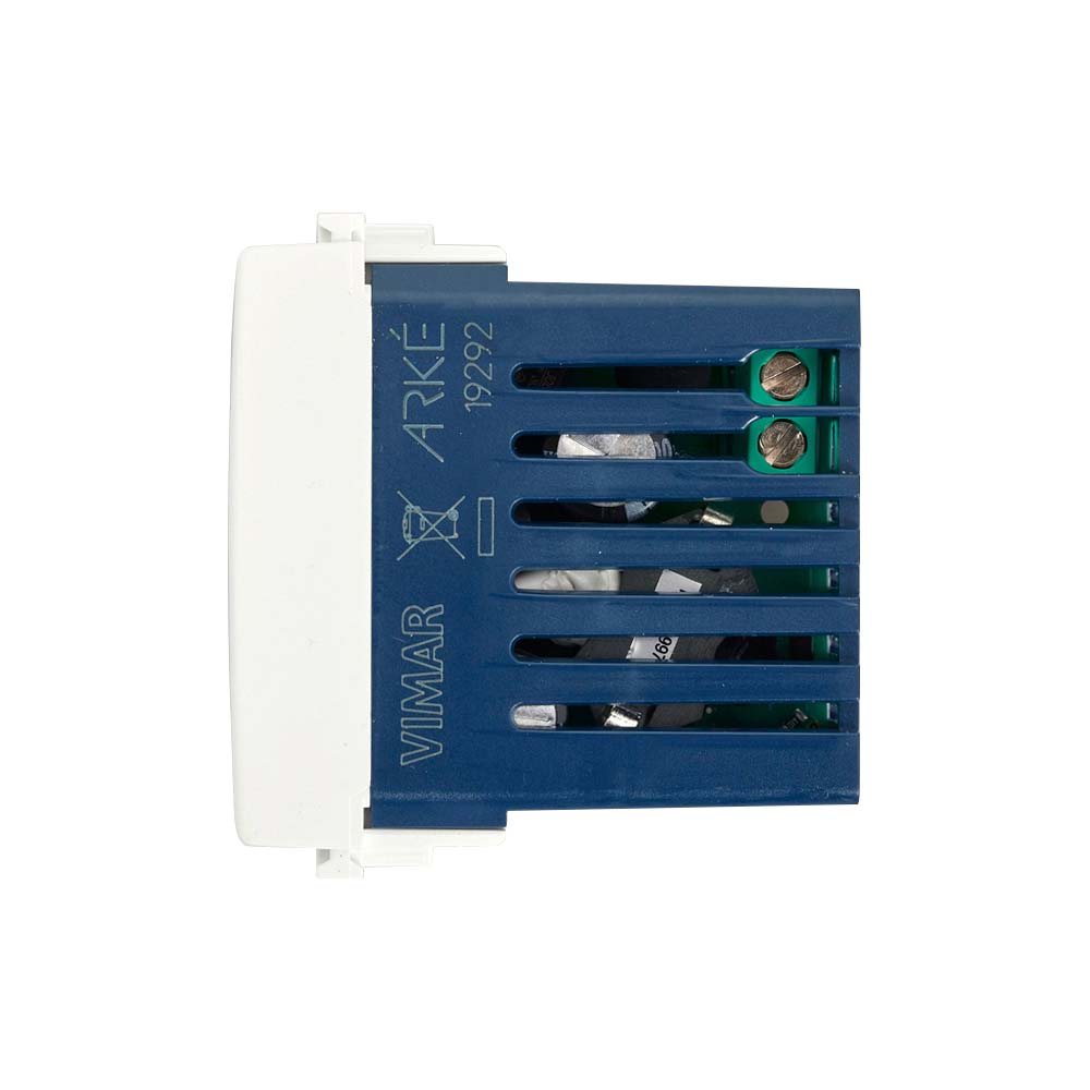 UNIDAD ALIMENTACION USB 5V. 1.5A. 1 MOD. 120-240V. BLANCO PLANA VIMAR