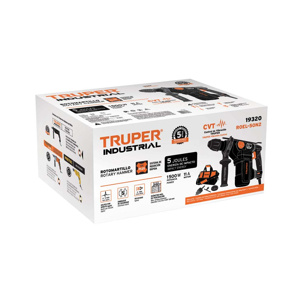 ROTOMARTILLO SDS PLUS 5J 1500W INDUSTRIAL TRUPER