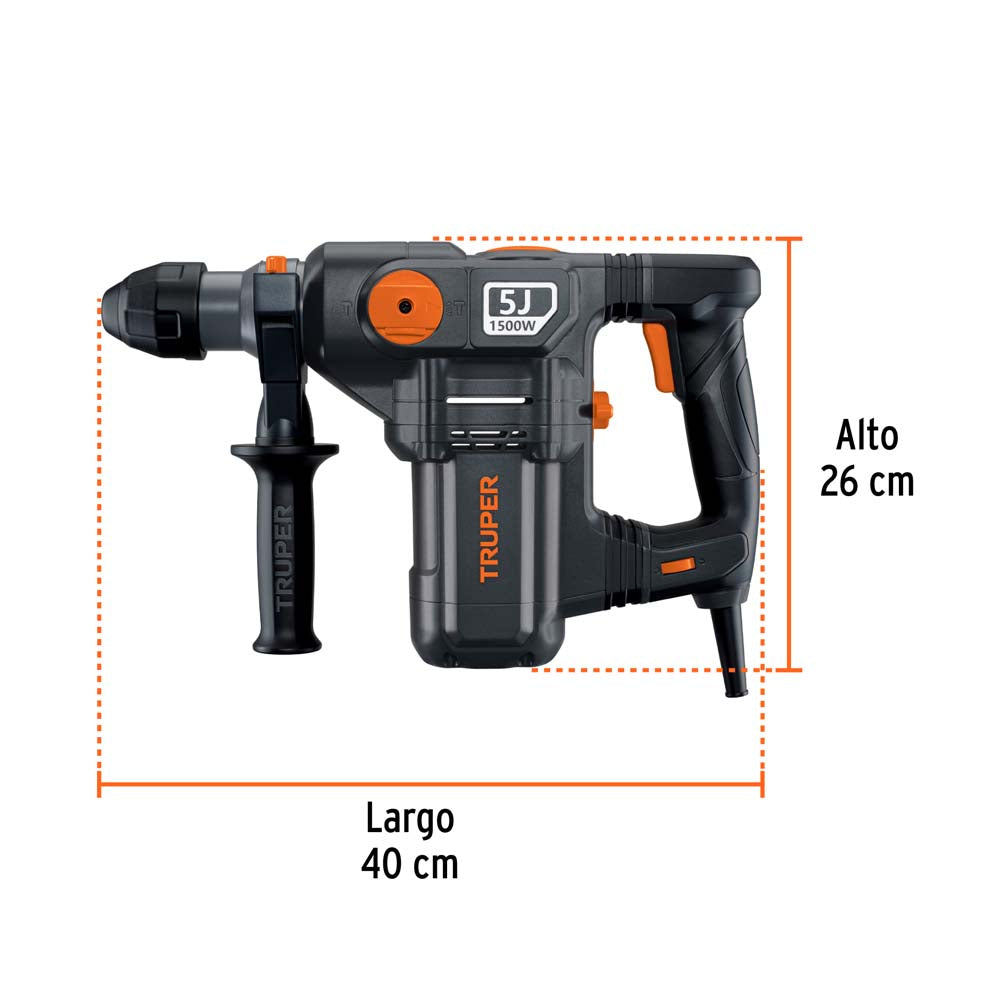ROTOMARTILLO SDS PLUS 5J 1500W INDUSTRIAL TRUPER