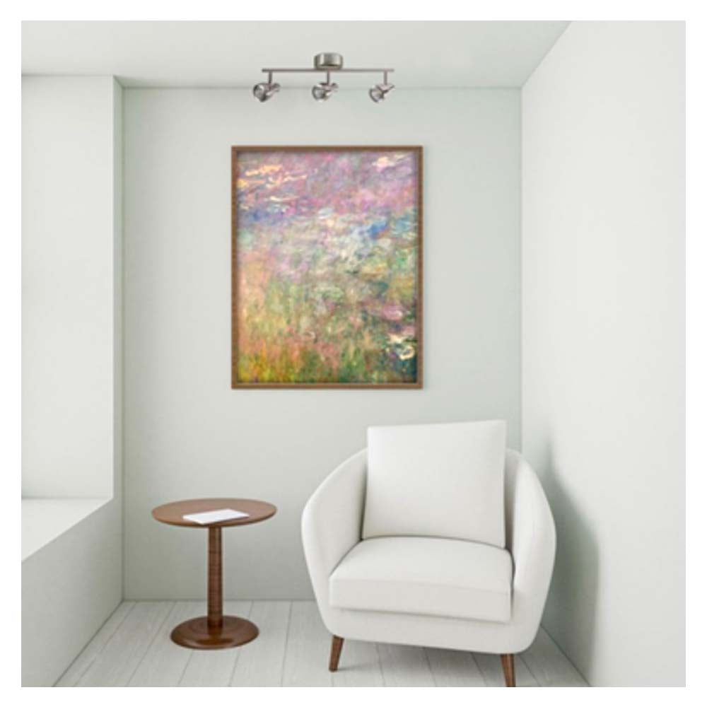 LUMINARIA SOBRE PONER MOLINA RIEL 3 LUCES LED 17W 120V LUZ CALIDA NIQUEL ESTEVEZ ***HAE2025***