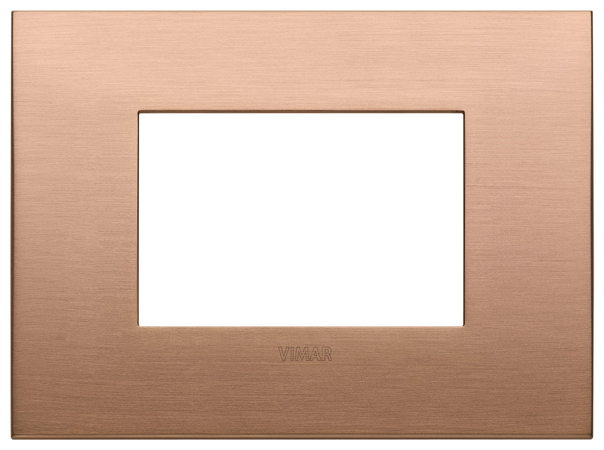 PLACA 3 MOD. CLASSIC METAL COBRE CEPILLADO ARKE VIMAR