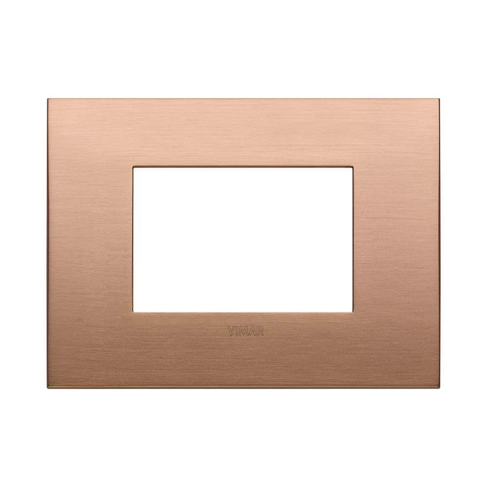 PLACA 3 MOD. CLASSIC METAL COBRE CEPILLADO ARKE VIMAR
