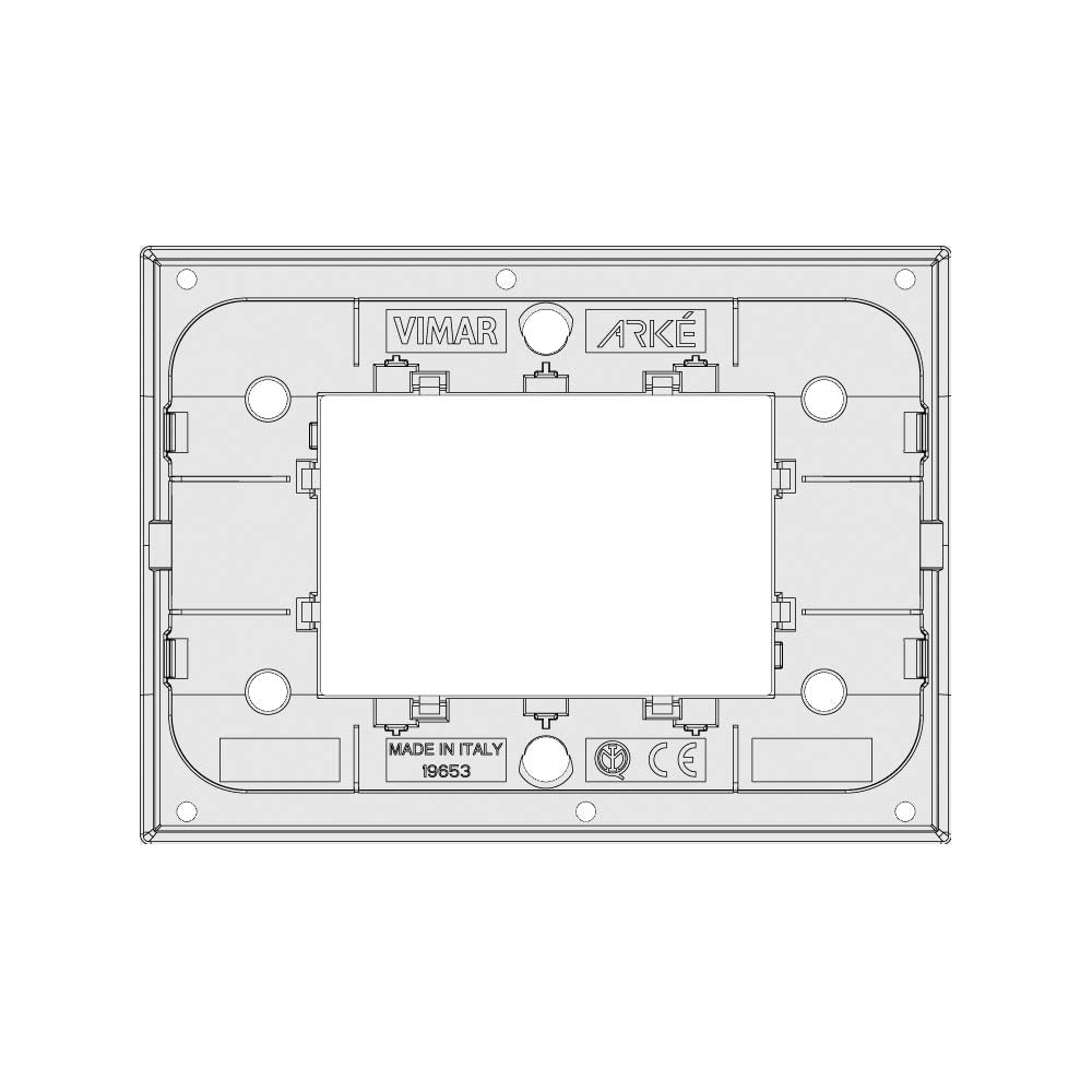 PLACA 3 MOD. CLASSIC METAL COBRE CEPILLADO ARKE VIMAR