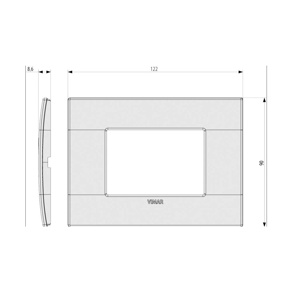PLACA 3 MOD. CLASSIC METAL COBRE CEPILLADO ARKE VIMAR