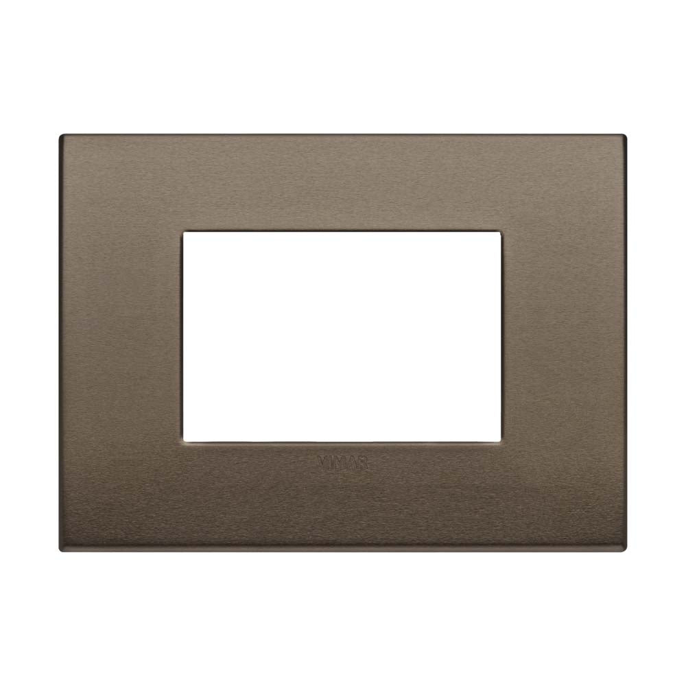 PLACA 3 MOD. CLASSIC METAL ALUMINIO BRONCE OSCURO ARKE VIMAR
