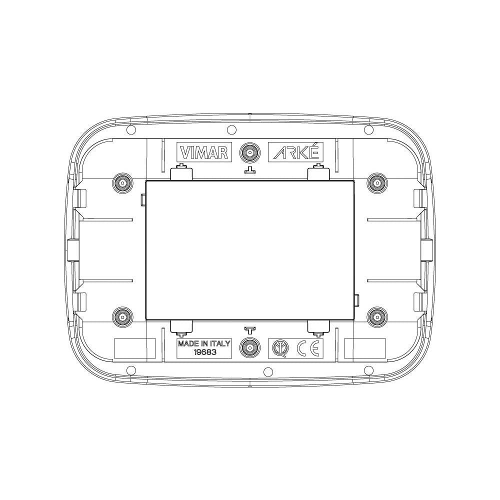 PLACA 3 MOD. ROUND METAL COBRE CEPILLADO ARKE VIMAR