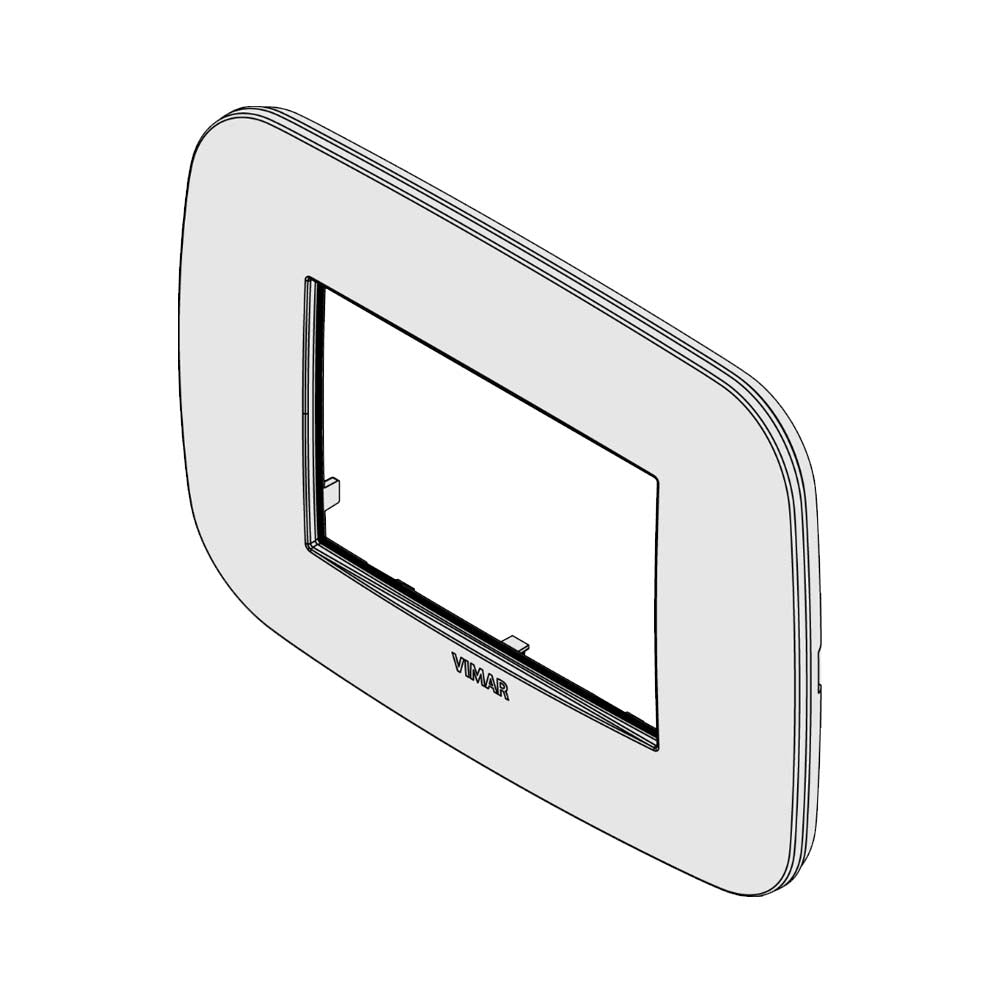 PLACA 3 MOD. ROUND METAL COBRE CEPILLADO ARKE VIMAR