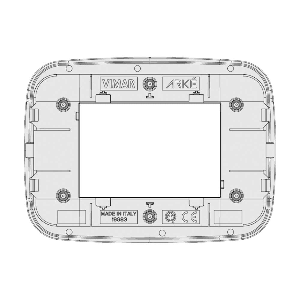 PLACA 3 MOD. ROUND METAL COBRE CEPILLADO ARKE VIMAR
