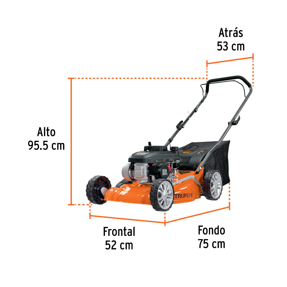 PODADORAS CON MOTOR A GASOLINA 4HP DE 18" P-418 TRUPER