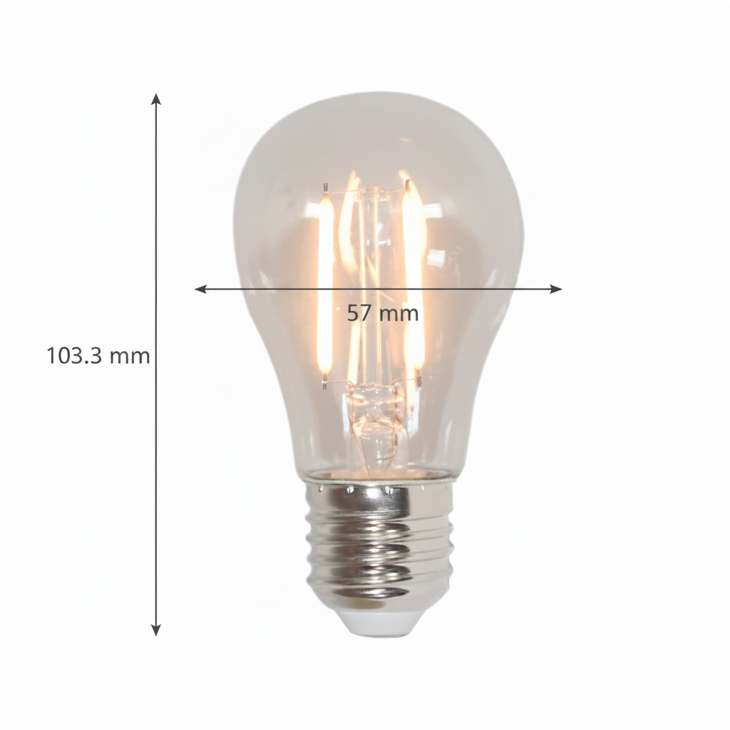 FOCO A19 360 FILAMENTO LED 1 W BASE E27 LUZ CALIDA SUAVE 12 V NO ATENUABLE