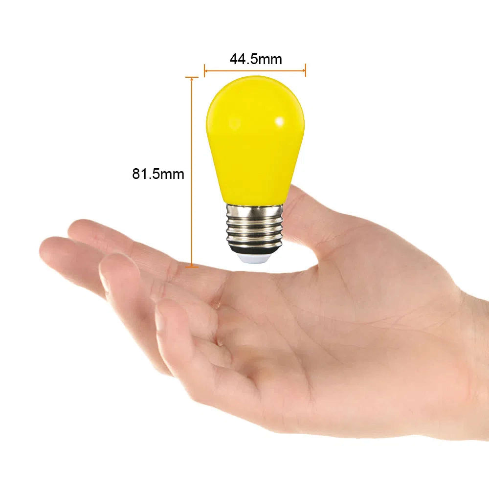 FOCO MINI LED TECNOLITE AMARILLO 1W BLISTER CON 2 PIEZAS BASE E27 ***TECNOLITE HAE***