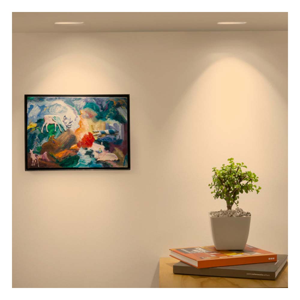 LAMPARA EMPOTRAR YESO 1W. SIN MARCO LUZ SUAVE CALIDA LED INTEGRADO CERVANTES I ***TECNOLITE HAE***