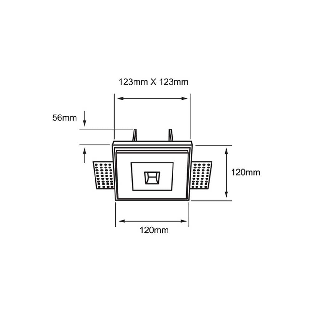 LAMPARA EMPOTRAR YESO 1W. SIN MARCO LUZ SUAVE CALIDA LED INTEGRADO CERVANTES I ***TECNOLITE HAE***