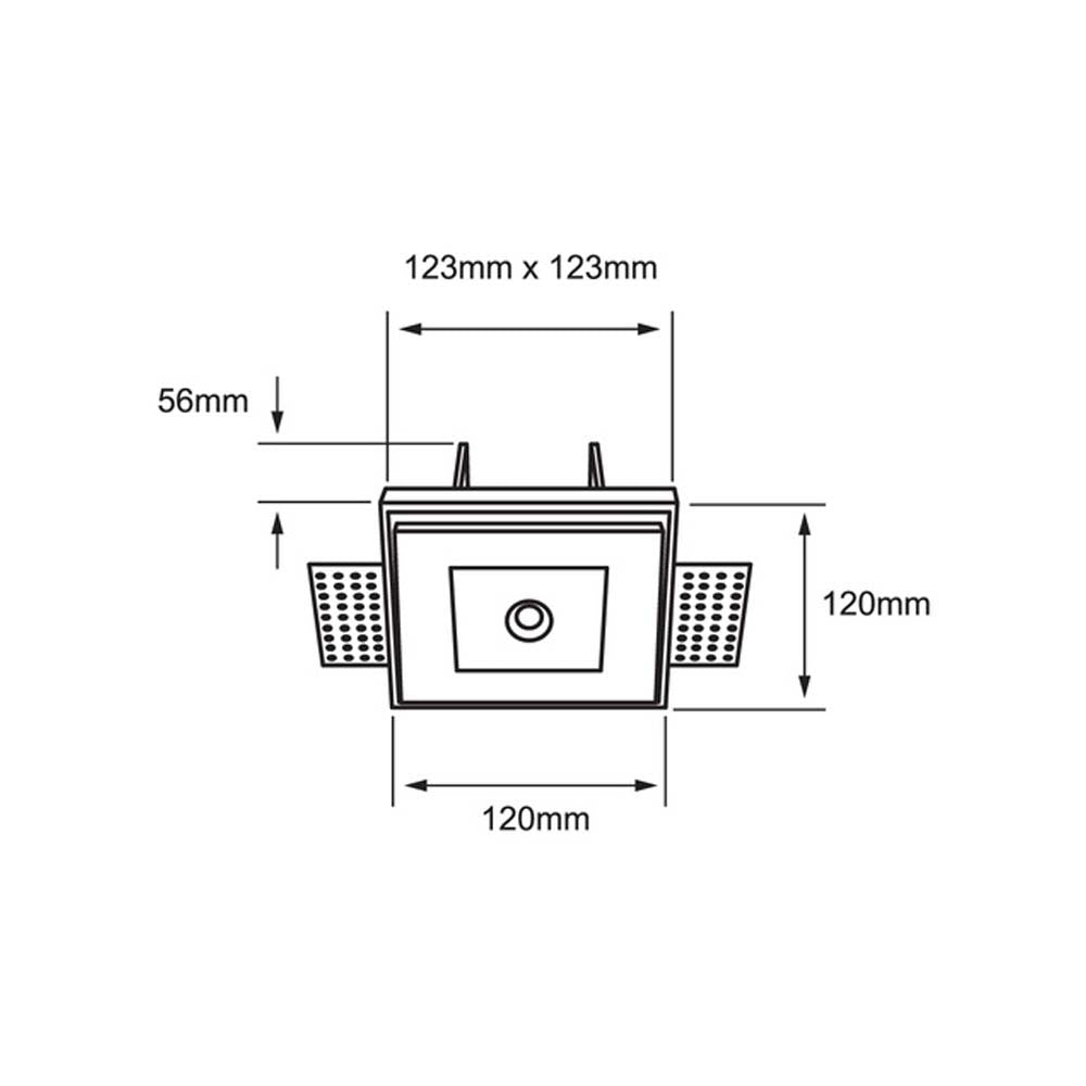 LAMPARA EMPOTRAR YESO 1W. SIN MARCO LUZ SUAVE CALIDA LED INTEGRADO CERVANTES II ***TECNOLITE HAE***