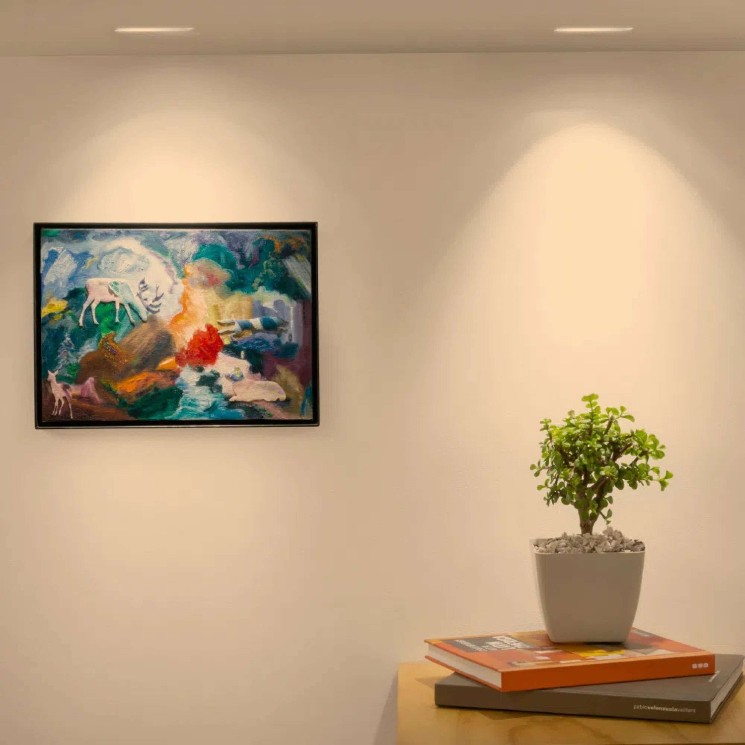 LAMPARA EMPOTRAR YESO 1W. SIN MARCO LUZ SUAVE CALIDA LED INTEGRADO CERVANTES III ***TECNOLITE HAE***