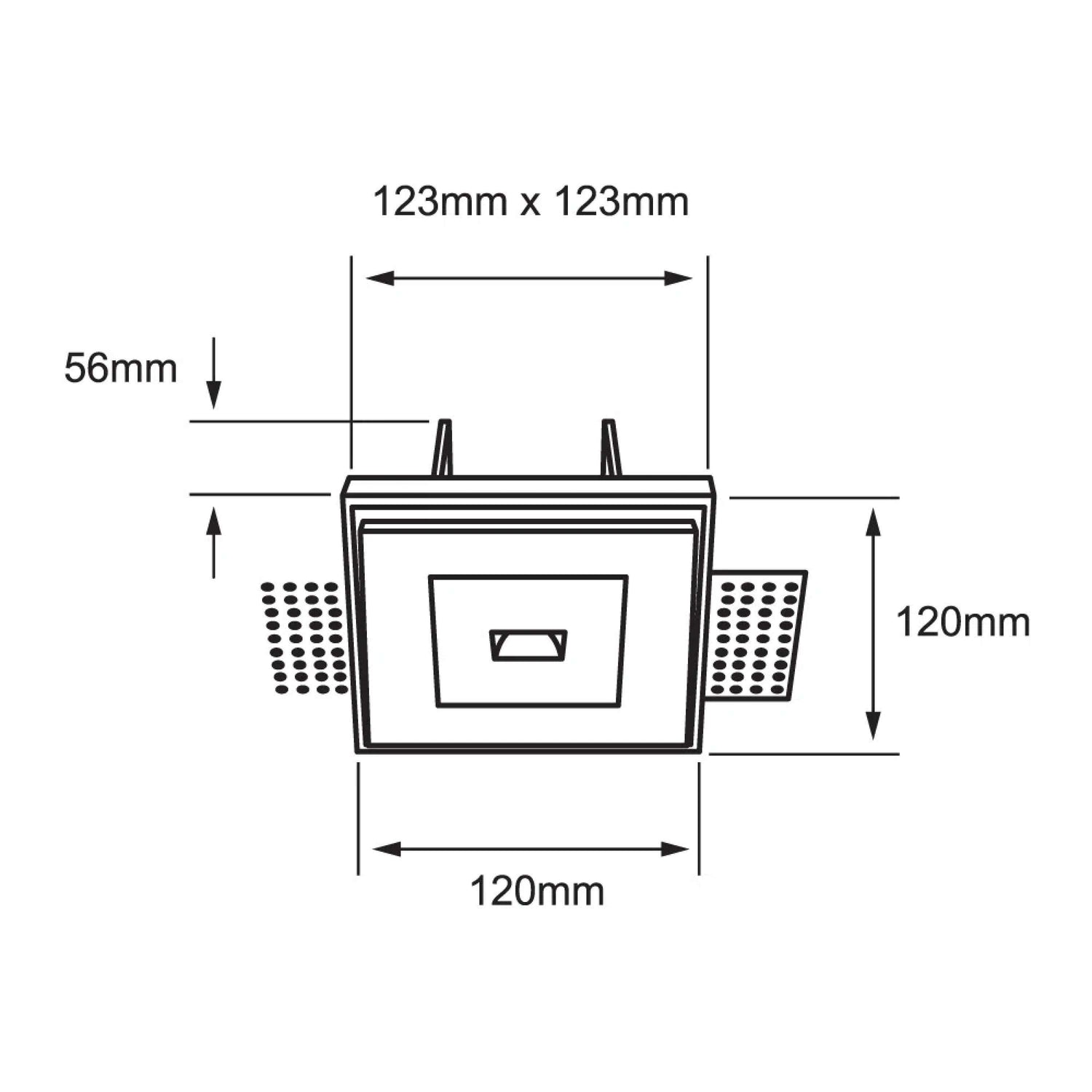 LAMPARA EMPOTRAR YESO 1W. SIN MARCO LUZ SUAVE CALIDA LED INTEGRADO CERVANTES III ***TECNOLITE HAE***