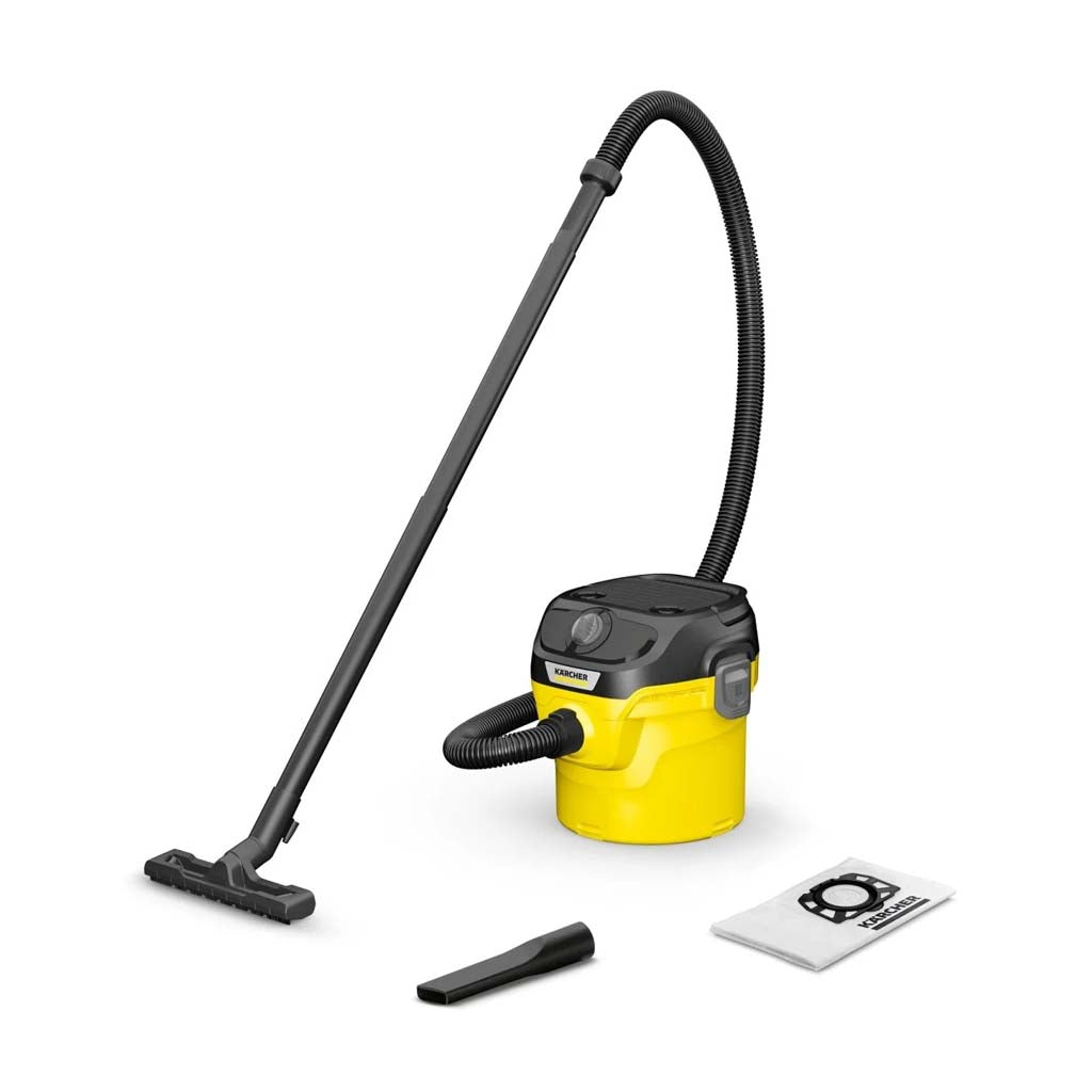 ASPIRADORA P/SUCIEDAD SOLIDA Y LIQUIDA KWD1V-12/2/18MX 1000W CAP 12L MANGUERA ASPIRACION 1.8M FILTRO ESPUMA BOLSA FILRO PAPEL