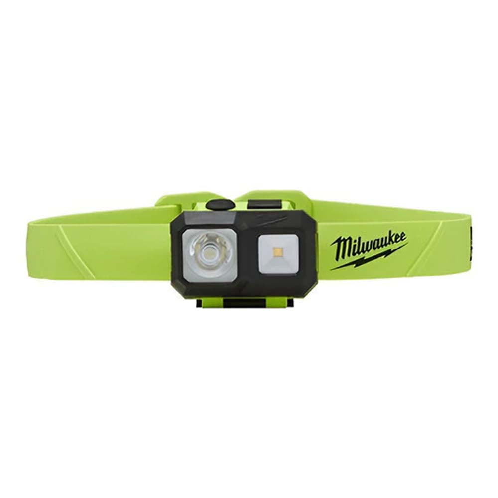 LINTERNA PARA CASCO FOCALIZADA A INTENSA CLASE I II Y III DIVISON 1 P/LUGARES PELIGROSOS 300 LUMENES CORREA DE GOMA ADHESIVO DUAL LOCK 4 GANCHOS P/CASCO LLAVE HEXAGONAL 3 BATERIAS AAA MILWAUKEE