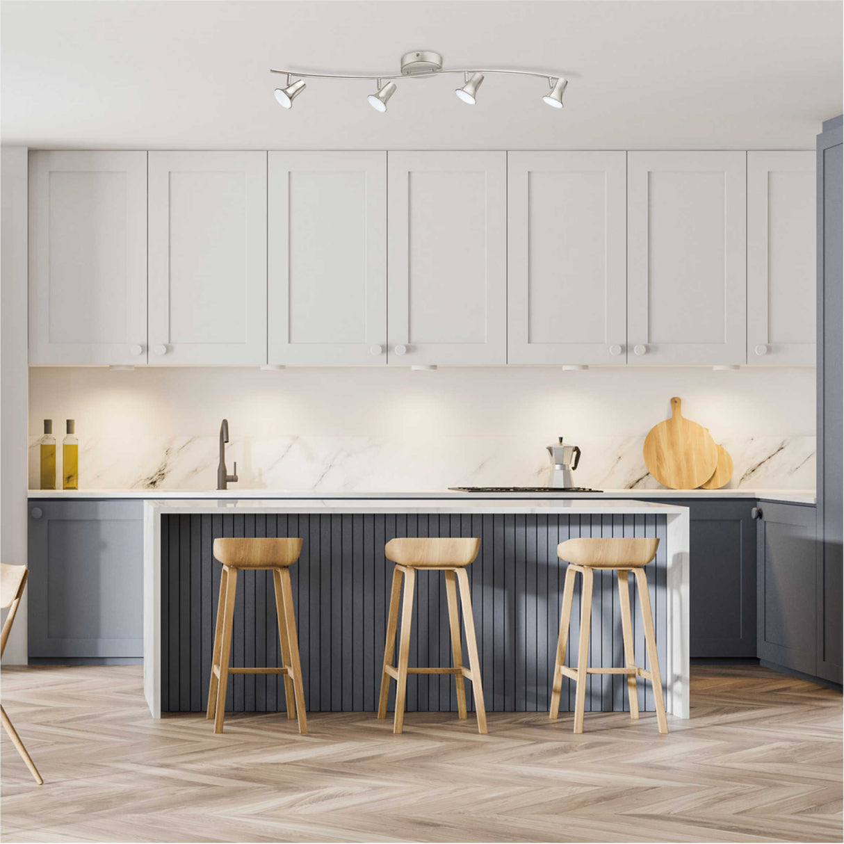 LUMINARIO REGLETA LED 4 LUCES DE 3W SATINADO JUMILLA ***HAE 2024***