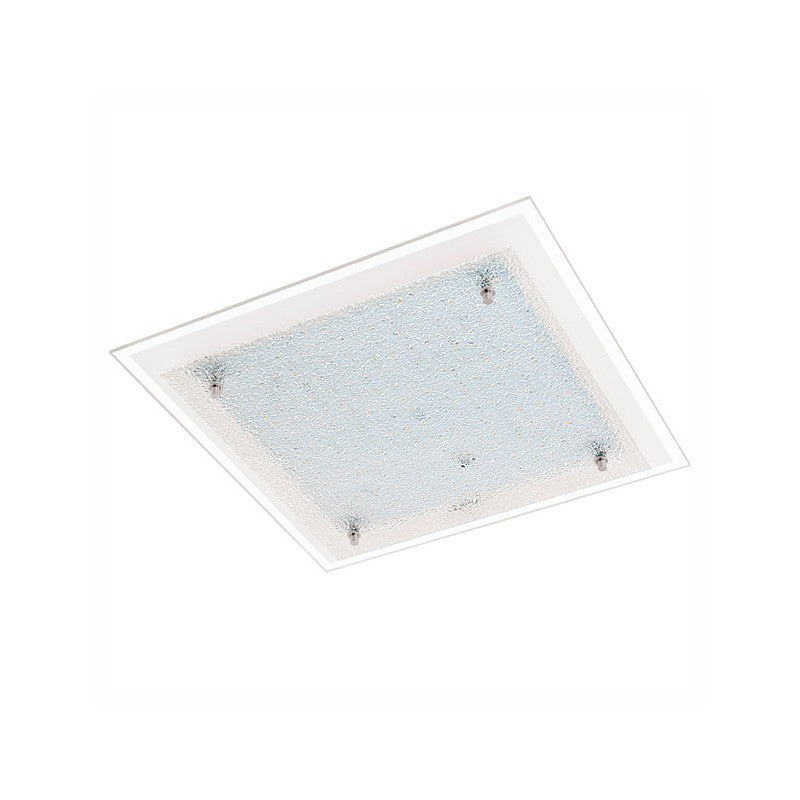 LUM PARED/TECHO LED CUADRADO GRANDE 16W CRISTAL DIFUSO PRIOLA MCA EGLO ***HAE 2023*** ***HAE 2024***