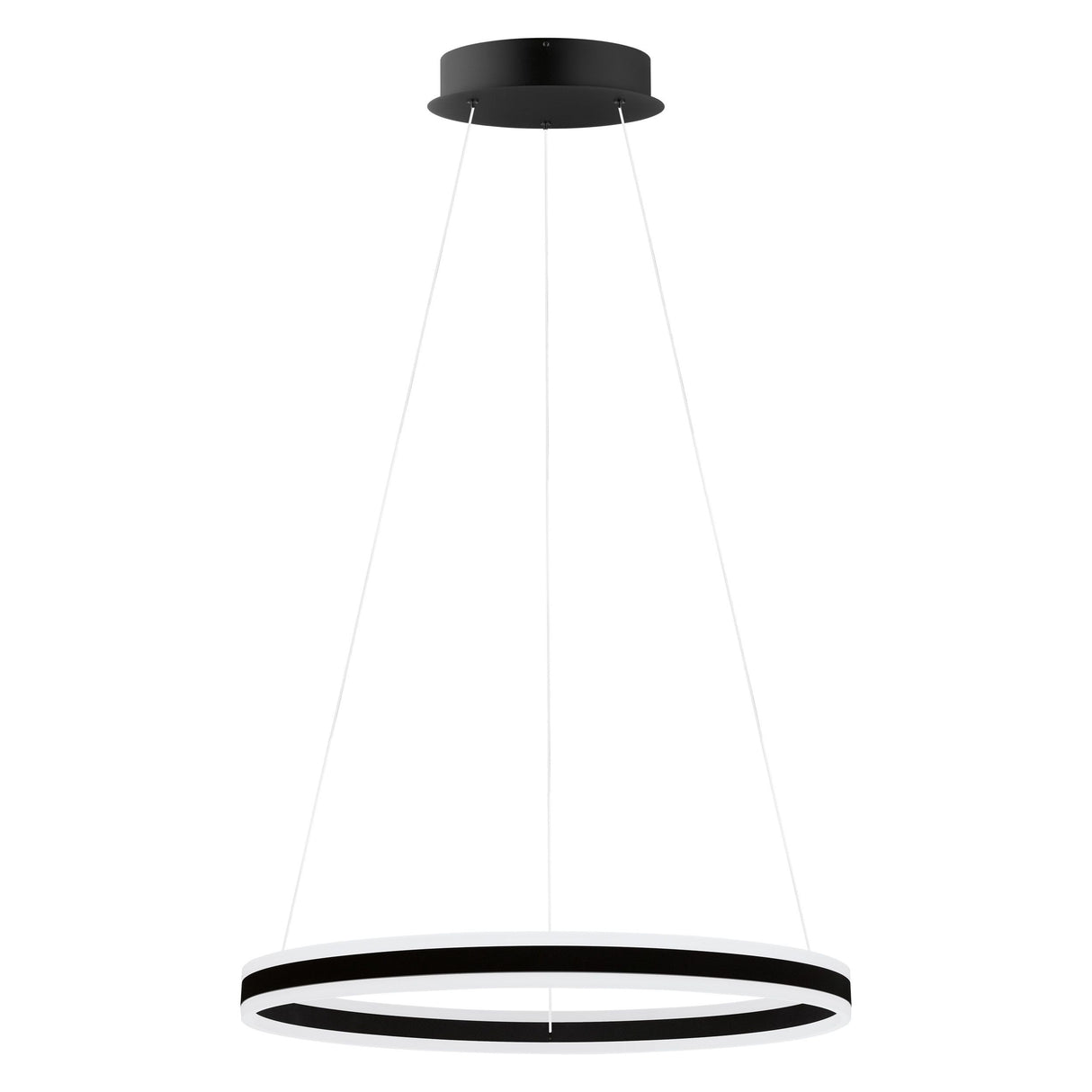LUMINARIO COLG. LED 76W. 1 LUZ ACERO NEGRO PLAST. SATIN LED INT. TONARELLA *** REQUIERE DIMMER *** EGLO *** HA. LUMI ***