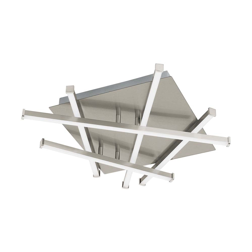 LAMPARA PARA SOBREPONER EN PARED O TECHO DE 21.8 W COLOR NIQUEL-MATE RIBAS 203919M EGLO.