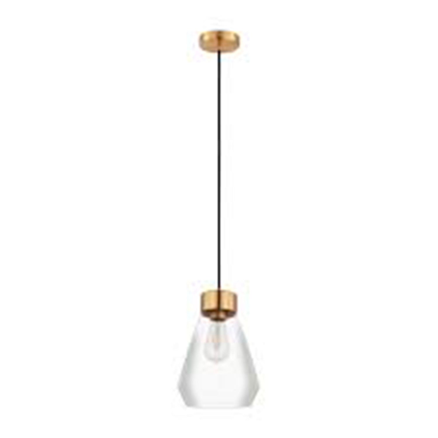 LUM COLGANTE DORADO PANTALLA CRISTAL MONTEY E26 1X60W (NO INCLUIDA) 120V  *** HA. LUMI ***