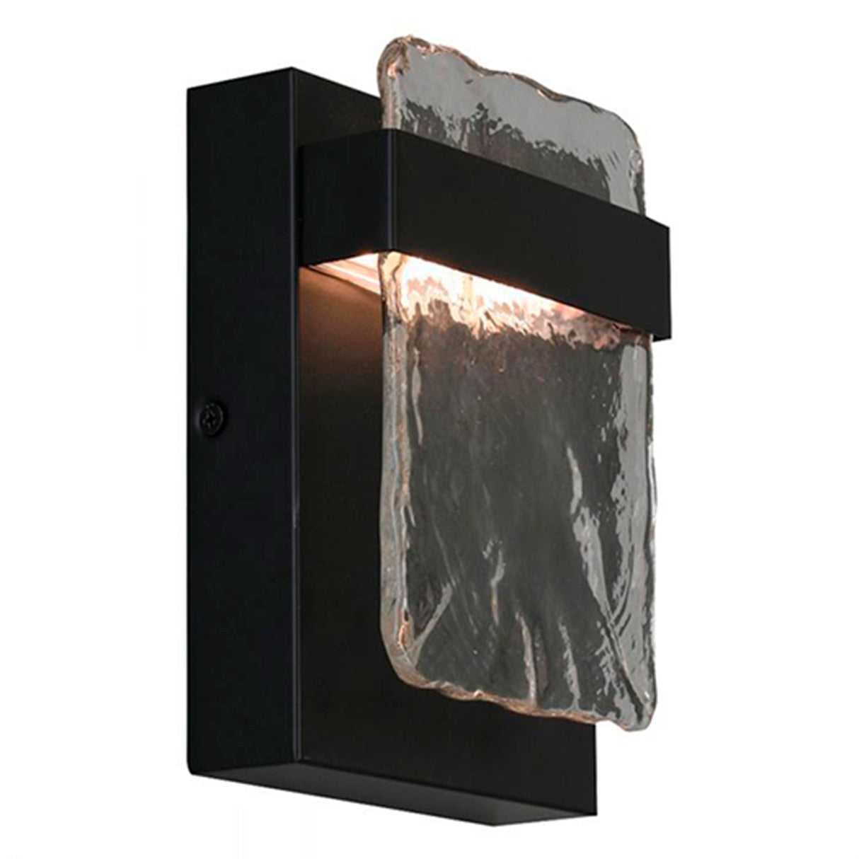 LUMINARIO DE PARED LED MADRONA 10W 3000K ACERO NEGRO VIDRIO HUMO