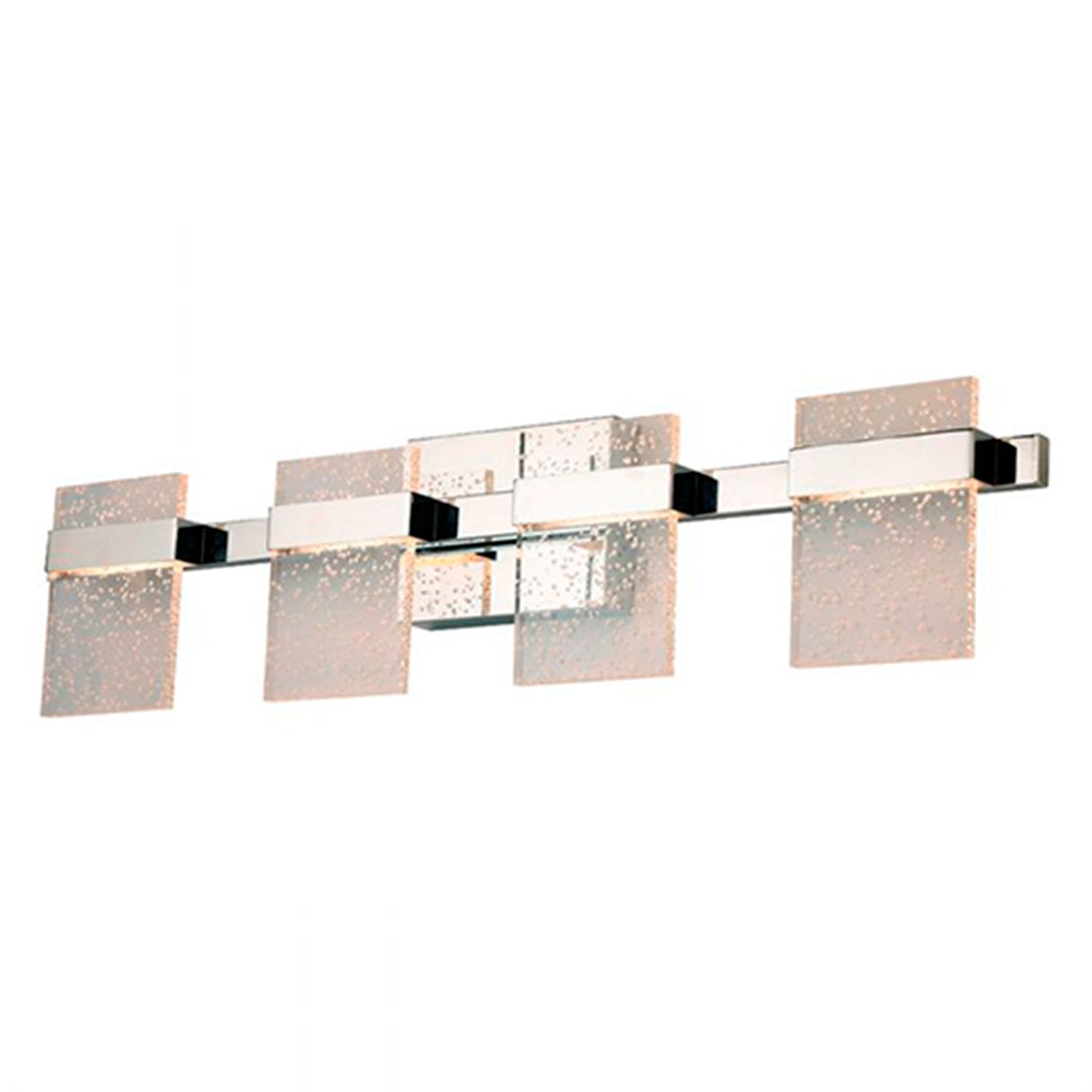 LUMINARIO DE PARED LED 4 PANTALLAS MADRONA 31W ACERO NEGRO VIDRIO CLARO *** HA. LUMI ***