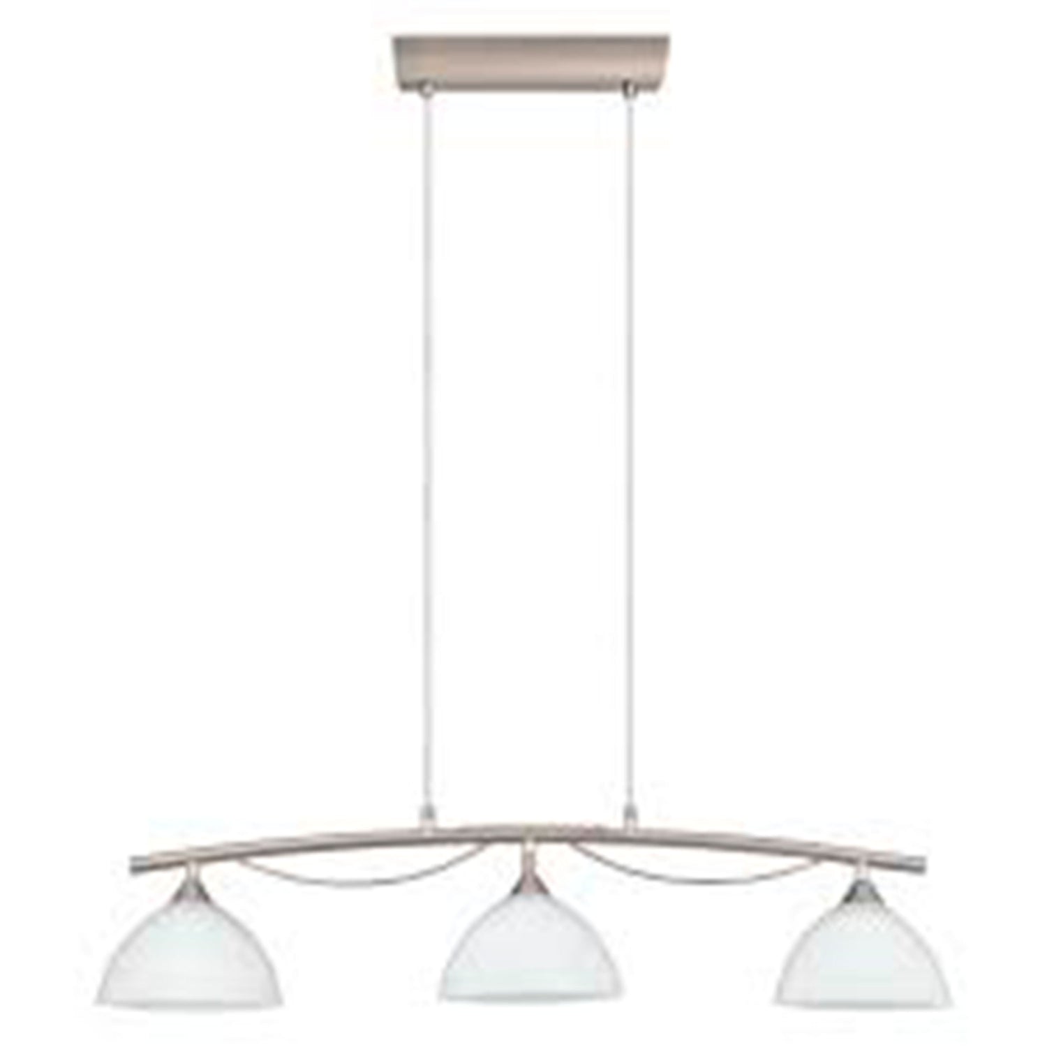 LUMINARIO COLGANTE DE 3 LUCES PISTOIA G9 (INCLUIDAS) 3X40W NIQUEL MATE BEIGE TEXTIL ***HAE 2023*** ***HAE 2024***