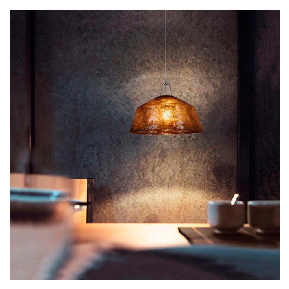 COLGANTE DE ACRÍLICO TECNOLITE TIAN BASE E27 CAFÉ ***TECNOLITE HAE***