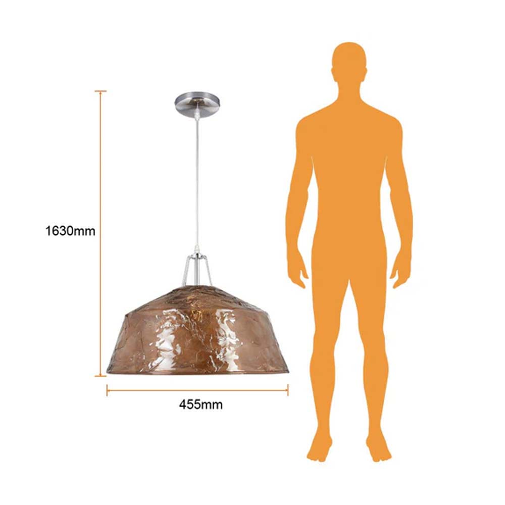 COLGANTE DE ACRÍLICO TECNOLITE TIAN BASE E27 CAFÉ ***TECNOLITE HAE***