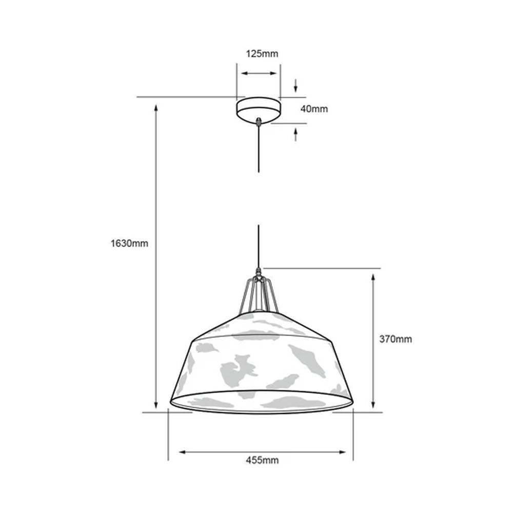 COLGANTE DE ACRÍLICO TECNOLITE TIAN BASE E27 CAFÉ ***TECNOLITE HAE***