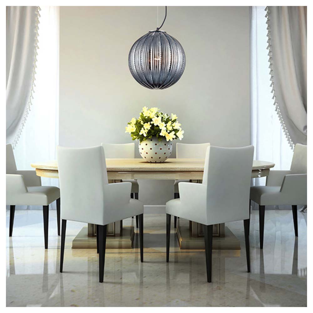 COLGANTE CRISTAL 60W. 1.58MTS. ALTURA PROCION E27 NO INCLUYE FOCO CROMO ***TECNOLITE HAE***