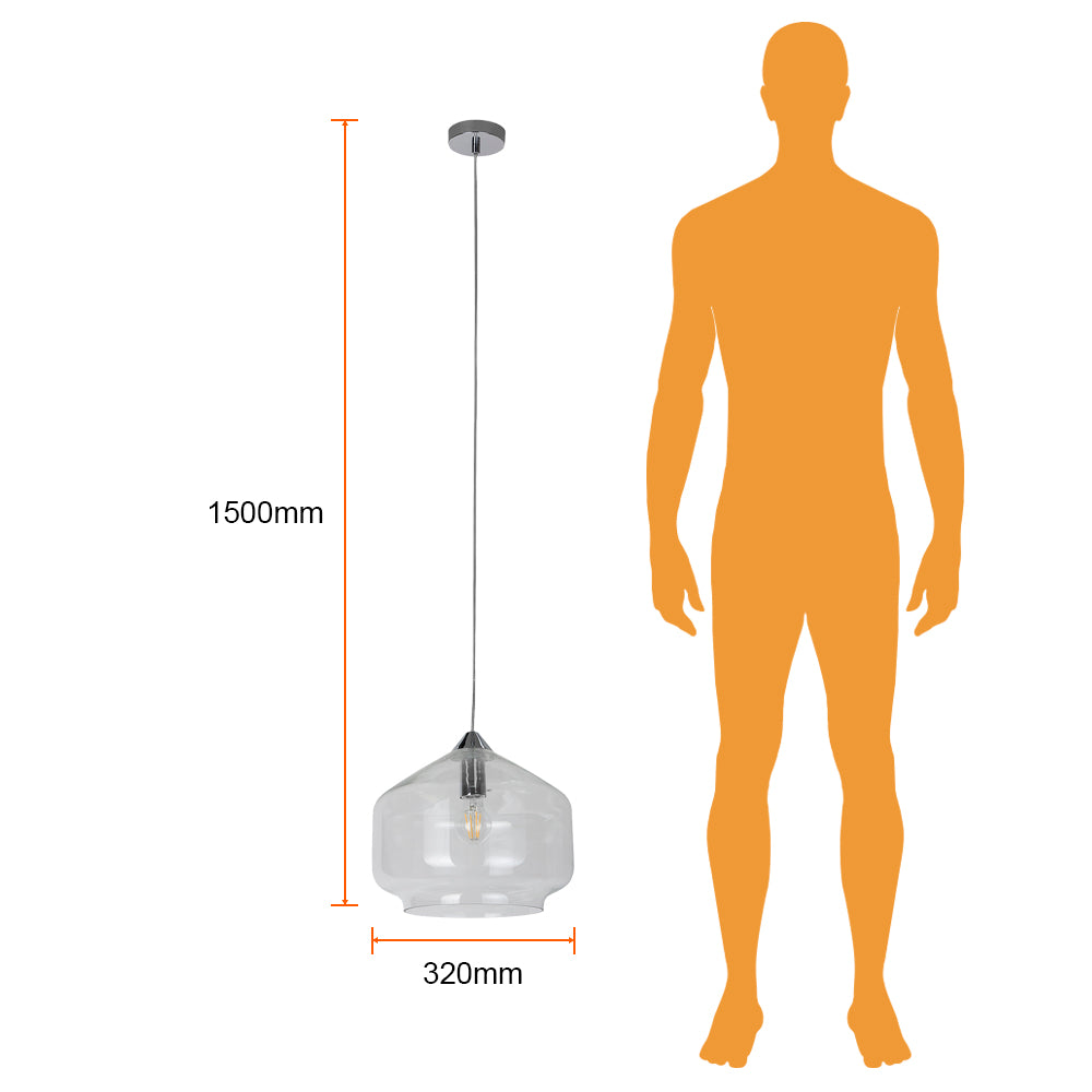 LUMINARIO DE CRISTAL INTERIOR COLGANTE S/L 20W 100-240V E27 MCA. TECNOLITE *** EXHIBIDO ***