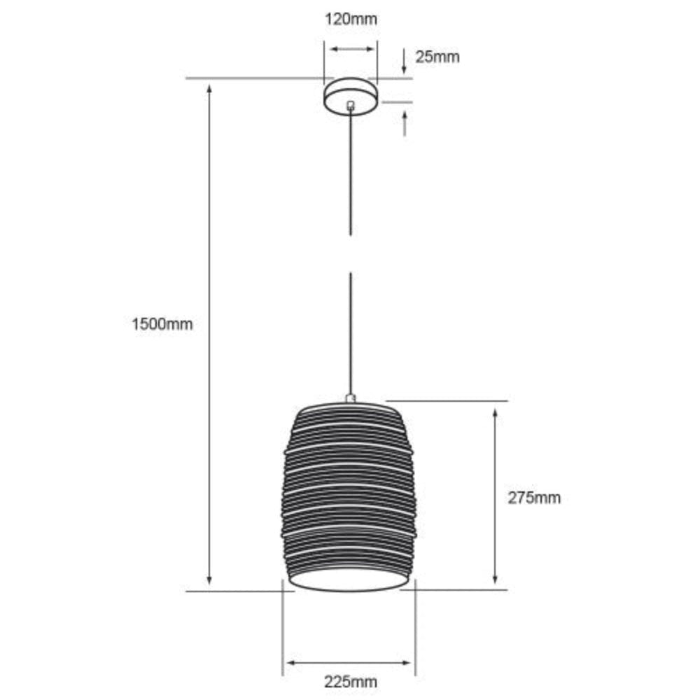INTERIOR SUSPPENDIDOS S/L 100-240 VE27 COBRE ***TECNOLITE HAE***