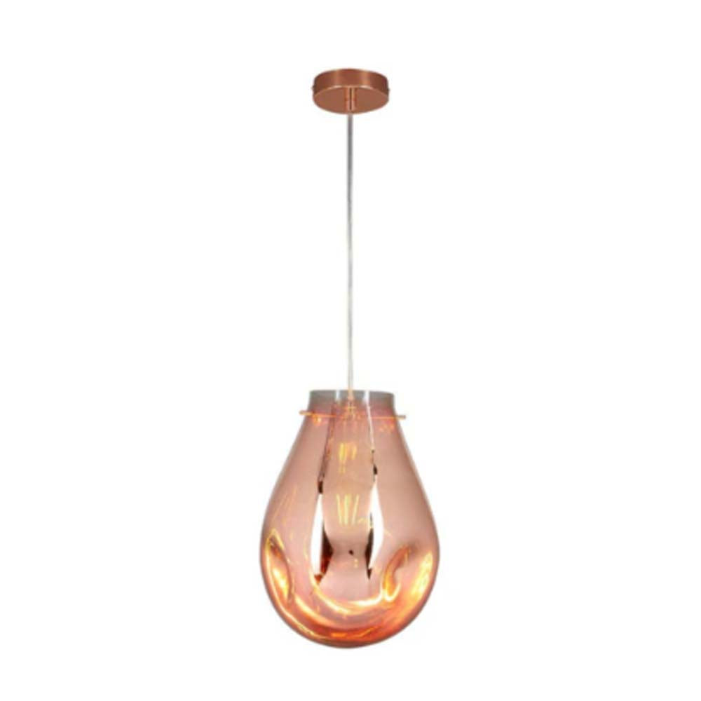 LUMINARIO COLGANTE T/SARIN S/L 100-240V E27 CRISTAL COBRE TECNOLITE ***TECNOLITE HAE***
