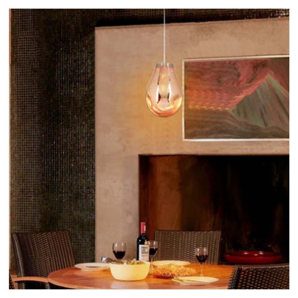 LUMINARIO COLGANTE T/SARIN S/L 100-240V E27 CRISTAL COBRE TECNOLITE ***TECNOLITE HAE***