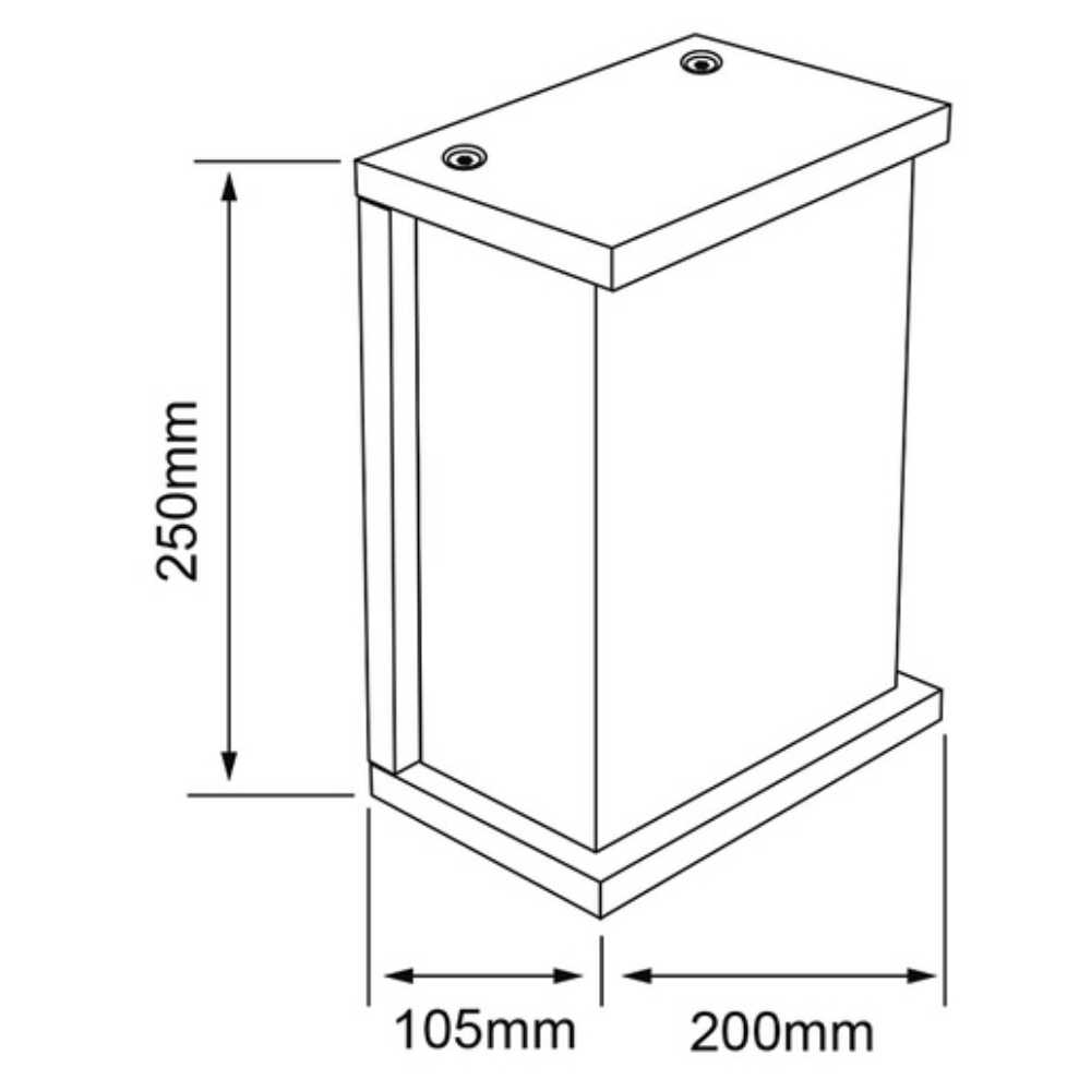 LÁMPARA DE EXTERIOR TOULON III TECNOLITE PARA SOBREPONER BASE E27